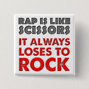 Rap Versus Rock Paper Scissors Botón Divertido Ins