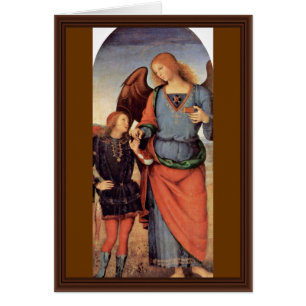 Raphael del arcángel y Tobias pequeños