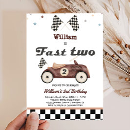 Rápidas dos invitaciones de cumpleaños de coches d
