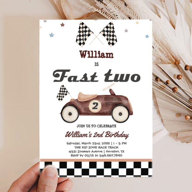 Rápidas dos invitaciones de cumpleaños de coches d (Subido por el creador)