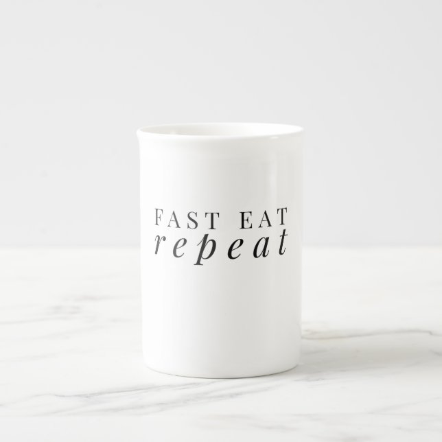 Rápido coma la taza de la obra clásica de la (Frente)