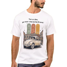 "Rápido o Lento" Camiseta Retro Ciudad Escarabajo