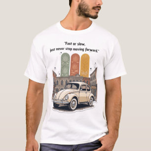 "Rápido o Lento" Camiseta Retro Ciudad Escarabajo