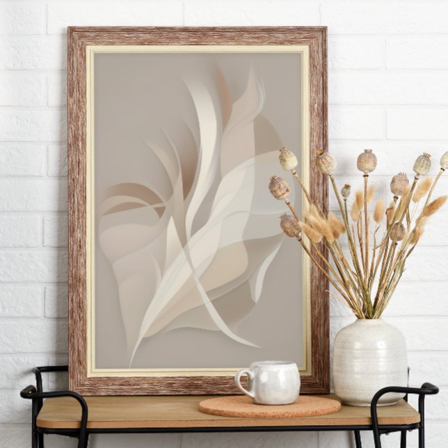 "Rapsodia Emplumada" | Arte Abstracto Beige (Subido por el creador)