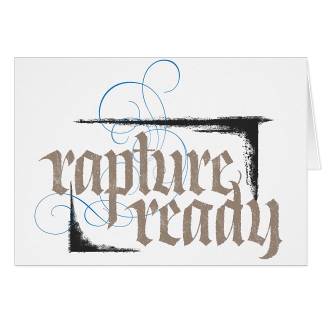 Rapture Ready - Elegante caligrafía religiosa (Anverso (Horizontal))