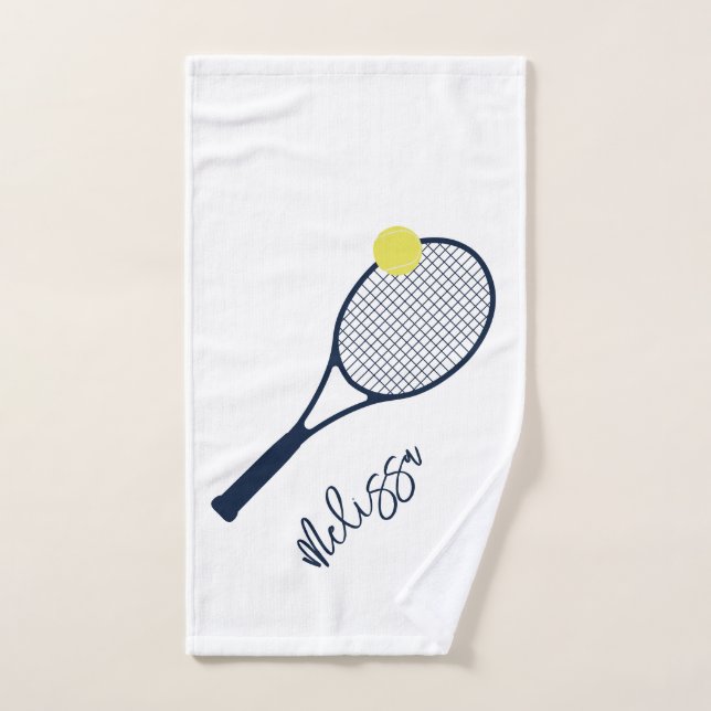 Raqueta de jugador de tenis y baile personalizado (Toalla de mano)