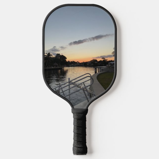 raqueta de pickle ball de puesta de sol (Anverso)