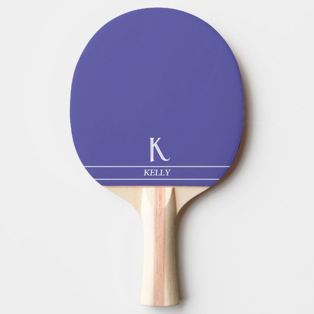 Raqueta de Ping Pong Monogramada de Color Verde Az (Anverso)