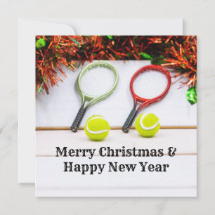 Raqueta de tenis con decoración Navidad
