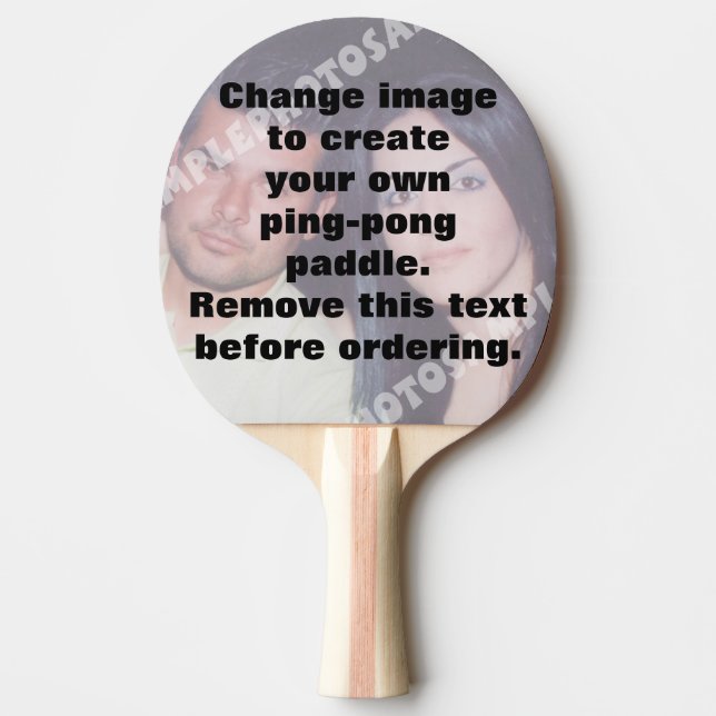 Raqueta de tenis de mesa de fotografía personaliza (Anverso)