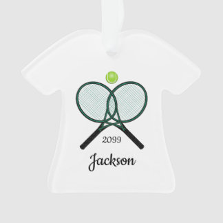 Raquetas de tenis y adorno de Navidad de acrílico 