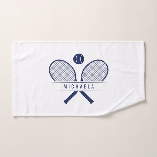 Raquetas de Tenis y Deportes Nombre (Toalla de mano)