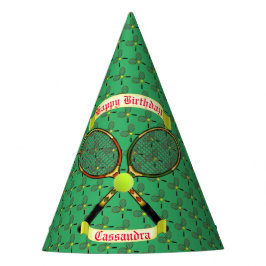 Raquetas de tenis y pancartas Gorras Fiestas de pa