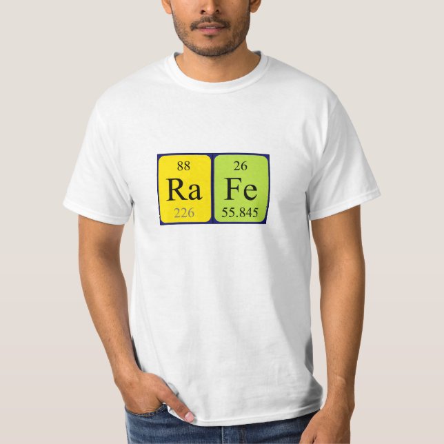 Rara camisa de nombre de tabla periódica (Anverso)
