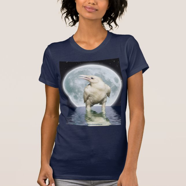 Raras Raven Blancas y camisetas de arte Moon II (Anverso)