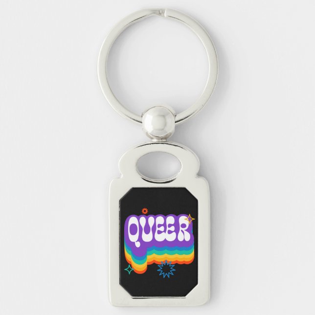Raro. Orgullo LGBT+. Arcoíris. Llavero (Anverso)