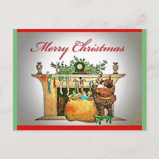 Raros Santa vestidos todos en la postal de la Piel (Anverso)