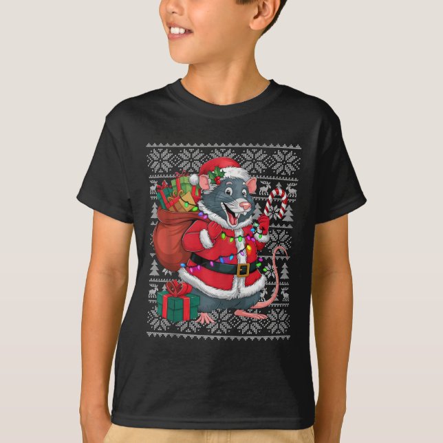 Ras navidades Sweater Style Ugly Santa Rat Navidad (Anverso)
