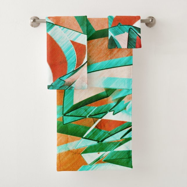 Rasas azules o cian sobre naranja rojizo rústico (In situ)