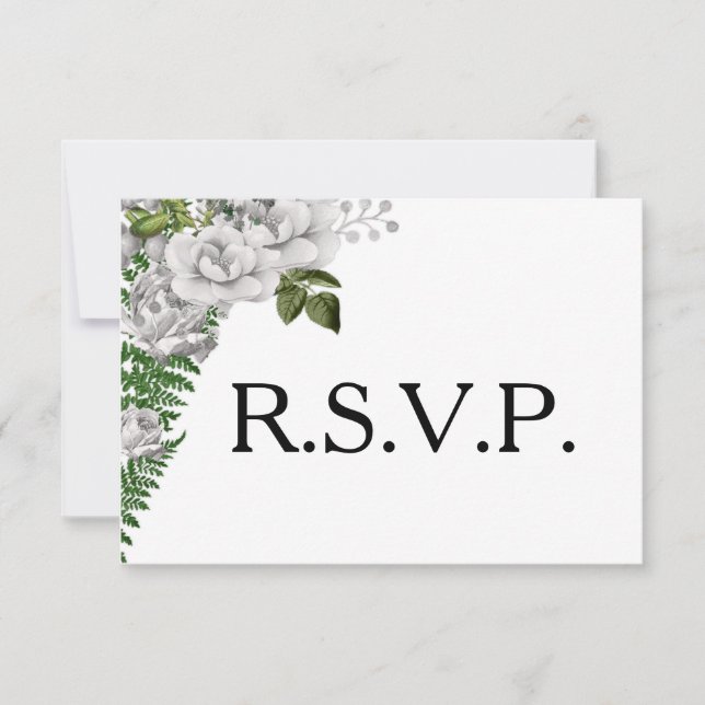 Rasas blancas y bodas de helados RSVP (Anverso)