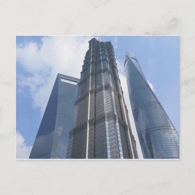Rascacielos de Shanghái Postal de China (Anverso)