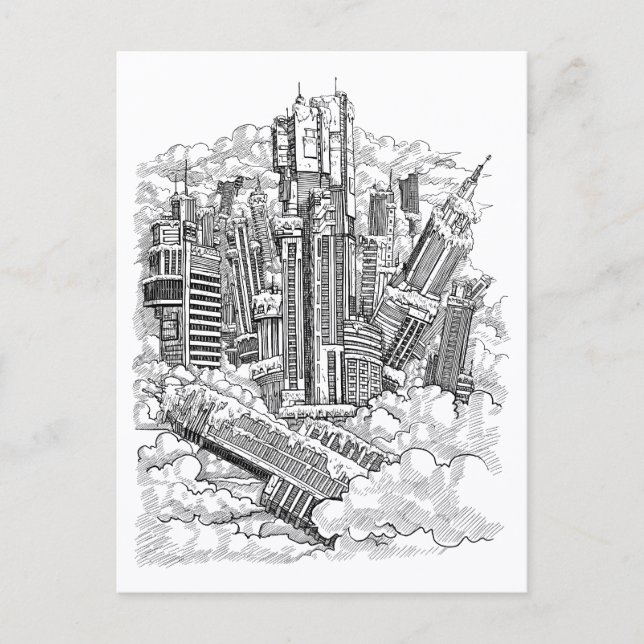Rascacielos flotantes - postal (Anverso)