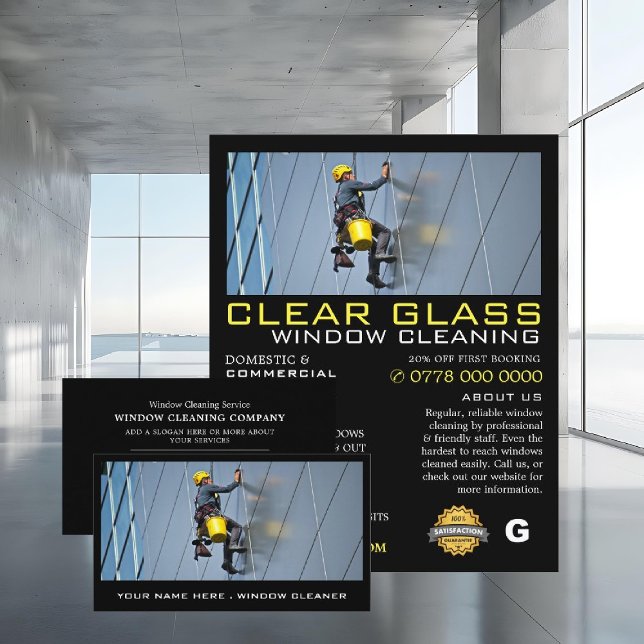 Rascacielos, limpiador de ventanas, publicidad de  (Subido por el creador)