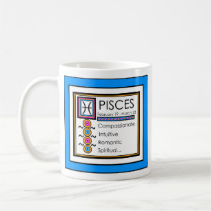 Rasgos de personalidad de Pisces 11oz. Taza blanca