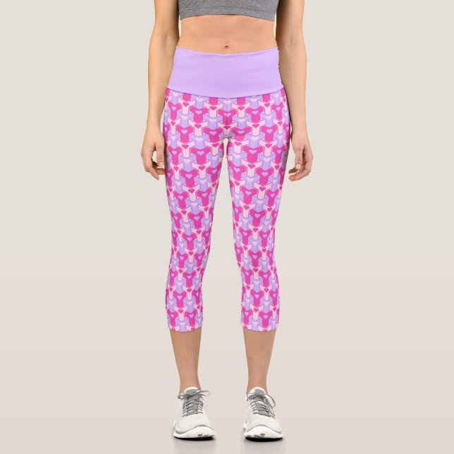 Rasgos de San Valentín Patrón Capri Leggings (Anverso)