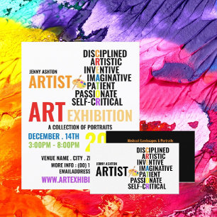 Rasgos de un artista, publicidad de exposición de 