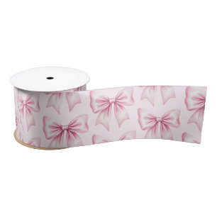 Raso Moderno Patrón de Lazo Rosa Coqueto Lindo de Moda