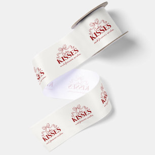 Raso Tarta, Besos y Deseos para Siempre Lazo Rojo de