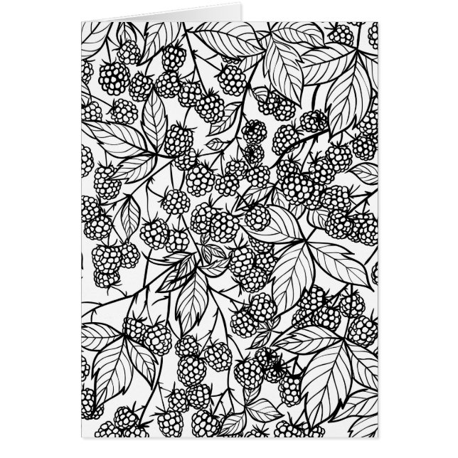 Raspberries hand drawn pattern (Frente)