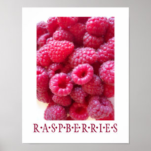 Raspberries Kitchen Poster de arte