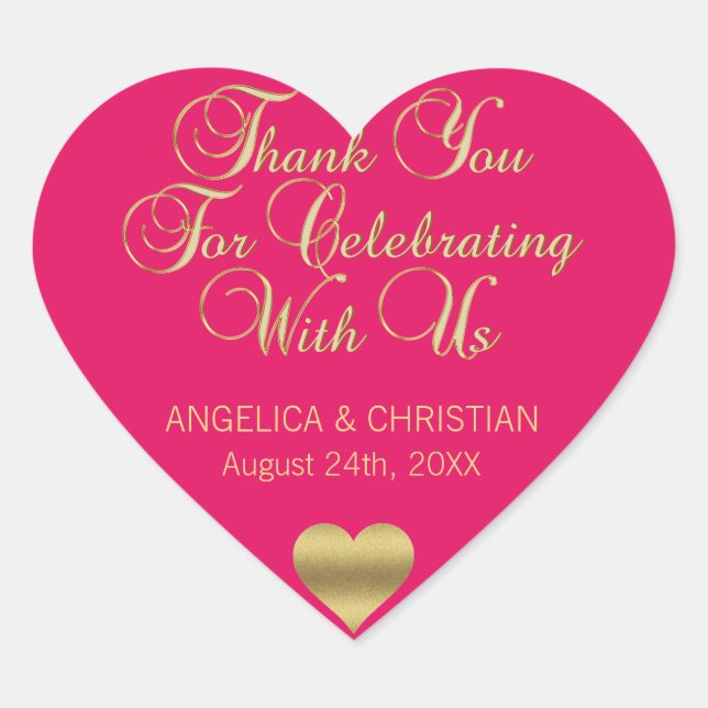 RASPBERRY Gold Gracias a los sellos Bodas (Anverso)