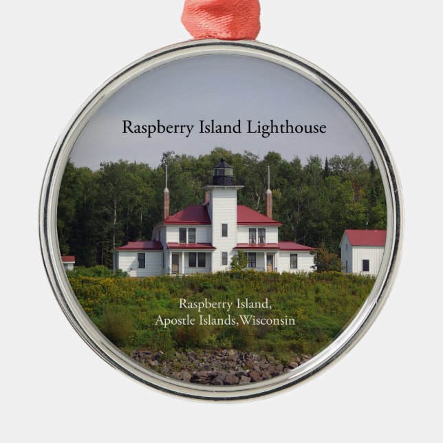 Raspberry Island Faro ornamento (Frente)