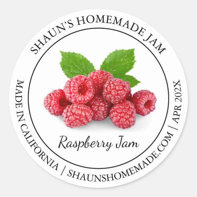 Raspberry Jam Etiqueta moderna (Anverso)