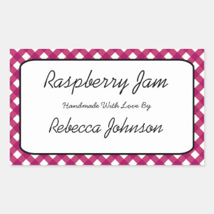 Raspberry Jam Personalizado Texto Jar Etiqueta