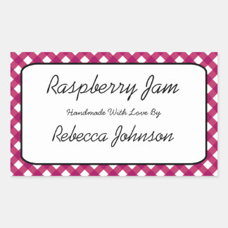 Raspberry Jam Personalizado Texto Jar Etiqueta