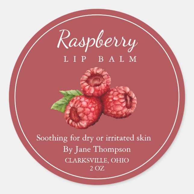 Raspberry Salve / Etiqueta de balón (Anverso)