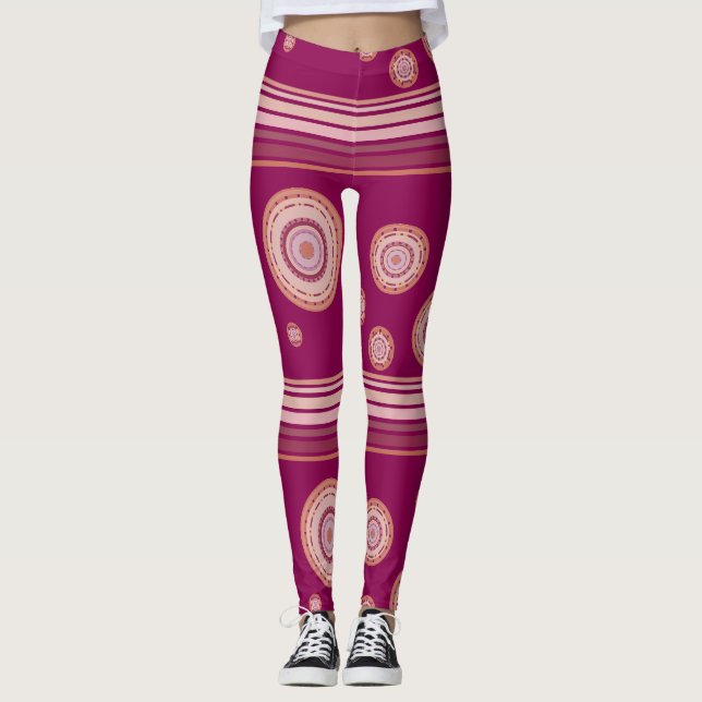 Raspberry Stripe Leggings (Anverso)