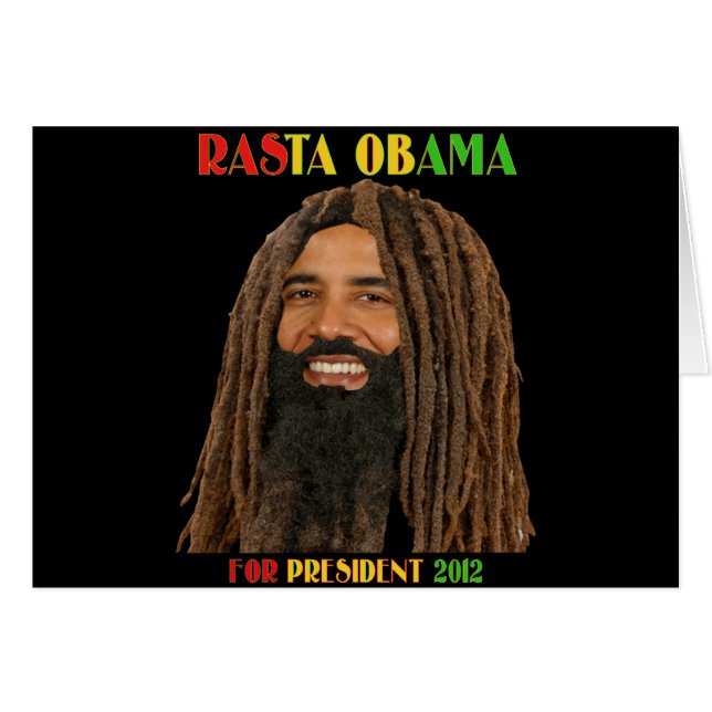 Rasta Obama para el presidente 2012 (Anverso (Horizontal))