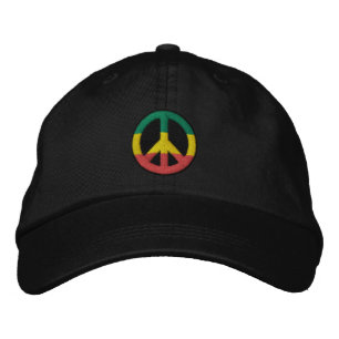 Rasta Peace Embroidered Gorra