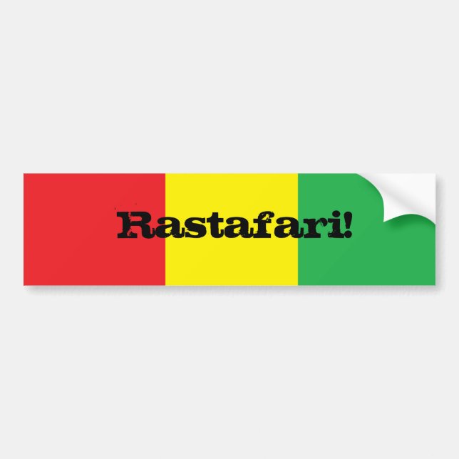 ¡Rastafari! Pegatina para el parachoques del (Frente)