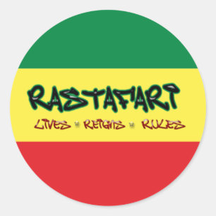 Rastafari vive bajo las reglas del pegatina