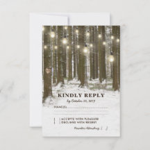 Rastic Winter Woodland Tree iluminó a RSVP