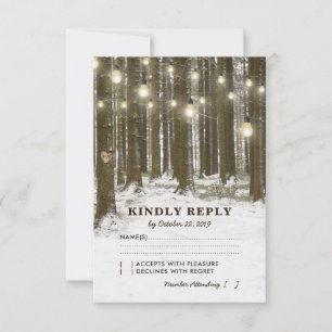 Rastic Winter Woodland Tree iluminó a RSVP