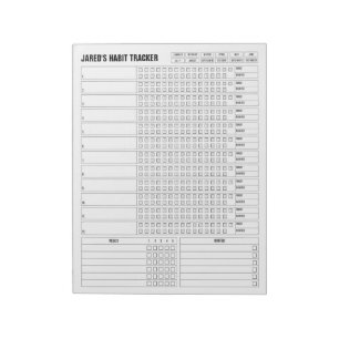 Rastreador de hábitos mensual - Bloc de notas del 