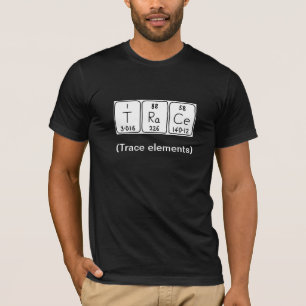 Rastrear camisa de palabras de tabla periódica