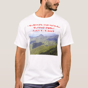 Rastro de la cumbre de Ko'olau de la camiseta de